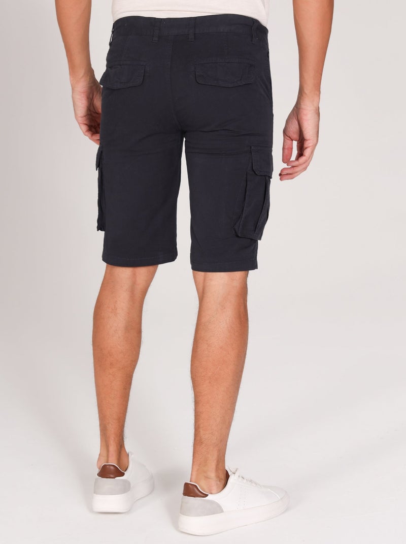 Gentleman Farmer - Bermuda cargo coupe regular en coton MIRKO Bleu marine - Kiabi