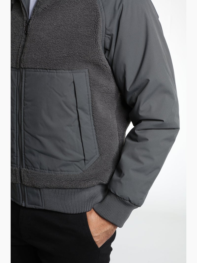 Gentleman Farmer - Blouson manches longues  BOB SHERP Gris - Kiabi