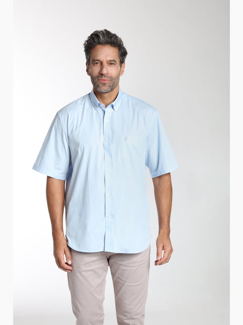 Gentleman Farmer - Chemise manches courtes en coton CARY Bleu ciel - Kiabi