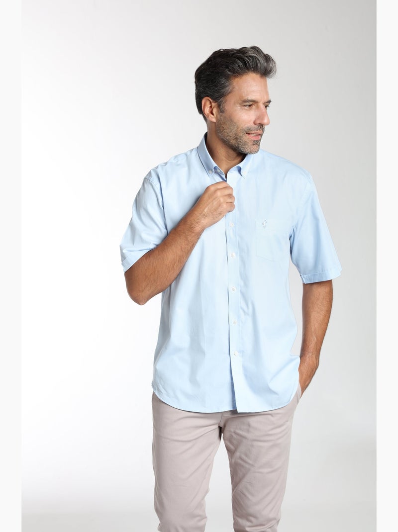 Gentleman Farmer - Chemise manches courtes en coton CARY Bleu ciel - Kiabi
