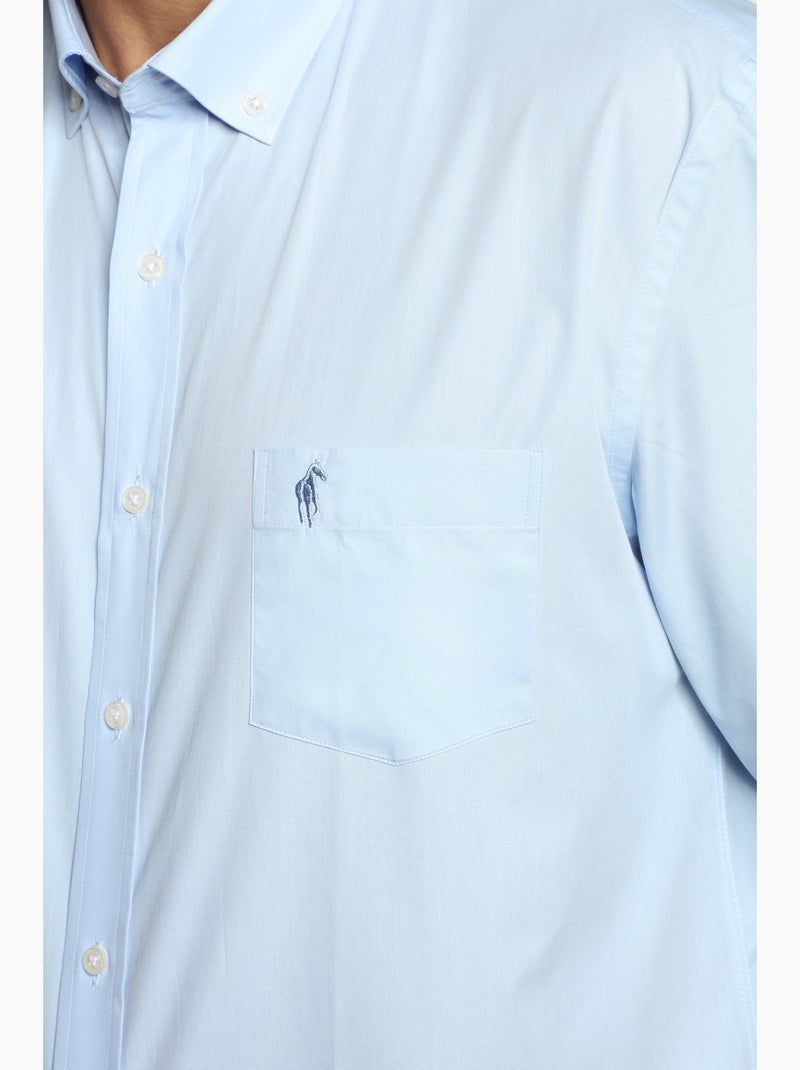 Gentleman Farmer - Chemise manches courtes en coton CARY Bleu ciel - Kiabi