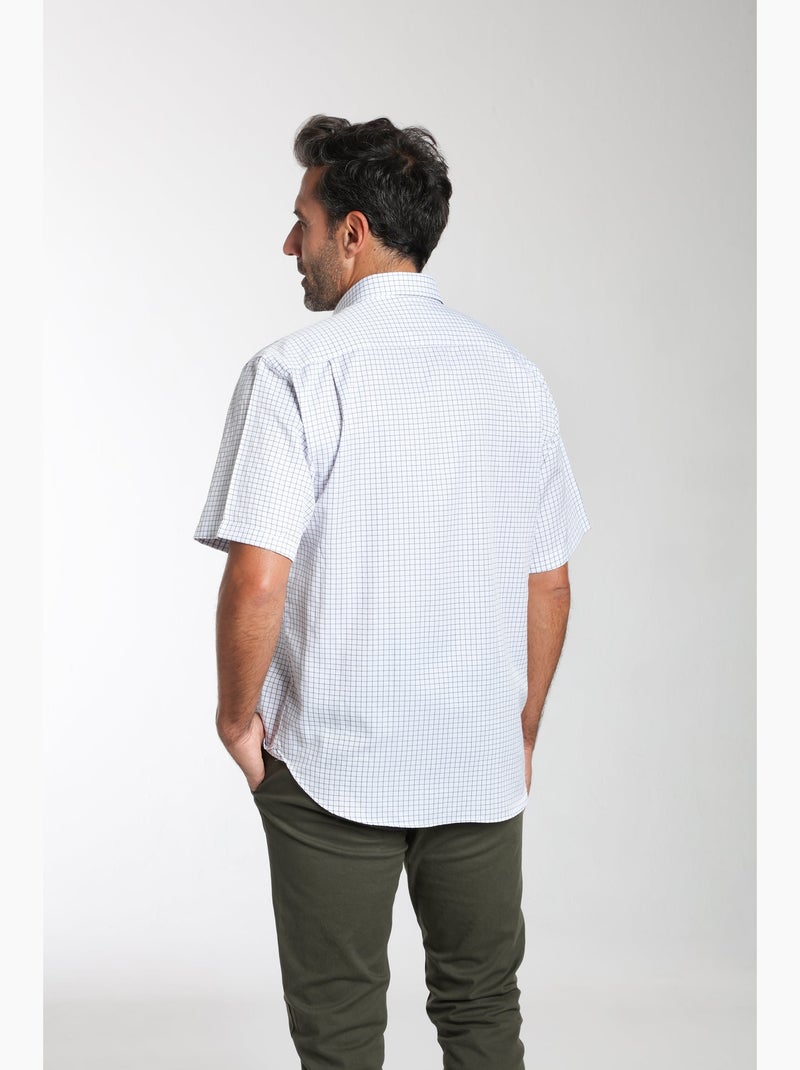 Gentleman Farmer - Chemise manches courtes en coton COOL Bleu - Kiabi