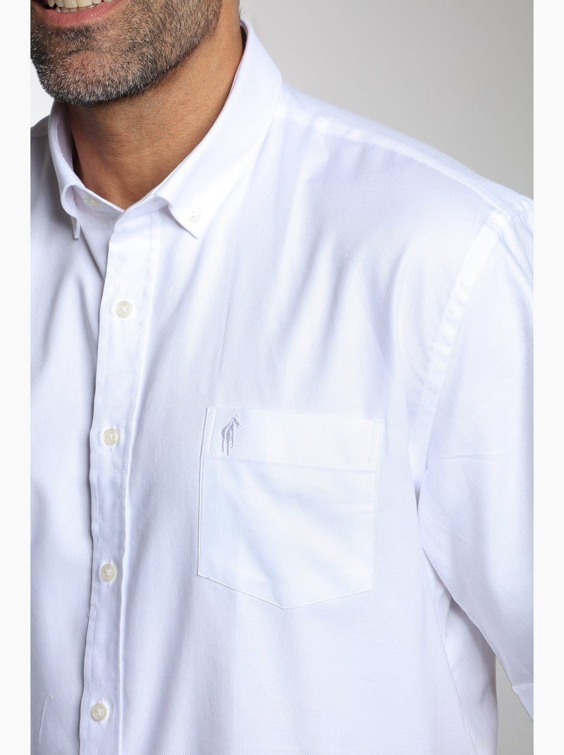 Gentleman Farmer - Chemise manches courtes en coton CORK Blanc - Kiabi