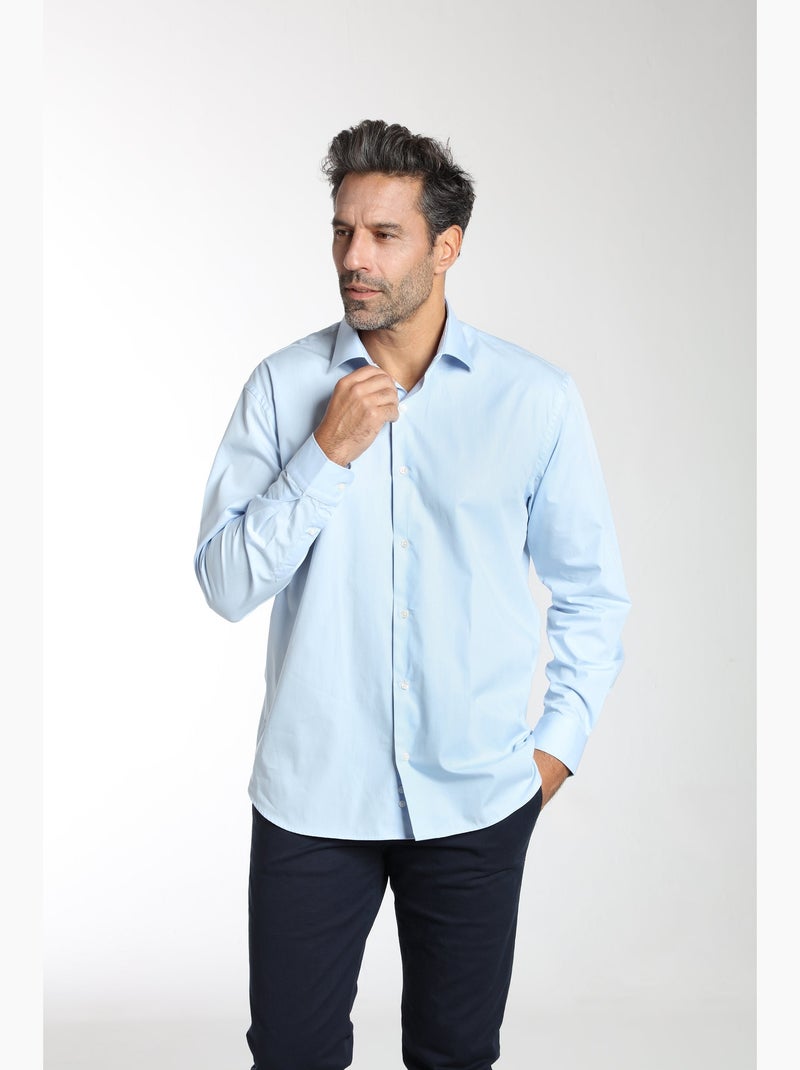Gentleman Farmer - Chemise manches longues en coton CHIC Bleu ciel - Kiabi