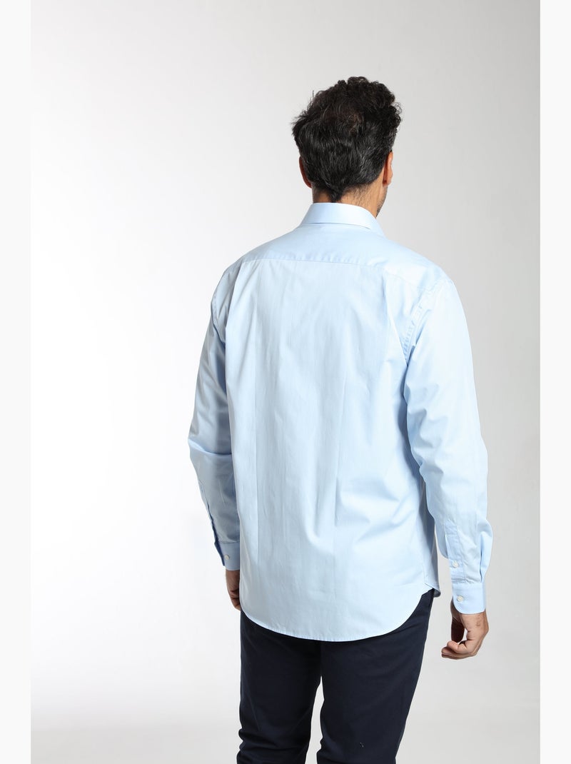 Gentleman Farmer - Chemise manches longues en coton CHIC Bleu ciel - Kiabi