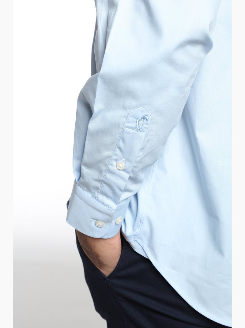 Gentleman Farmer - Chemise manches longues en coton CHIC Bleu ciel - Kiabi