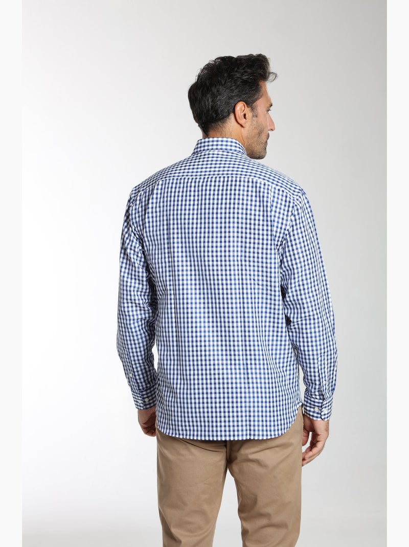 Gentleman Farmer - Chemise manches longues en coton CITY Bleu marine - Kiabi