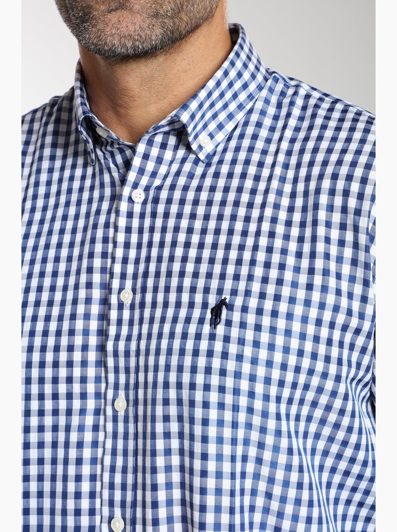 Gentleman Farmer - Chemise manches longues en coton CITY Bleu marine - Kiabi