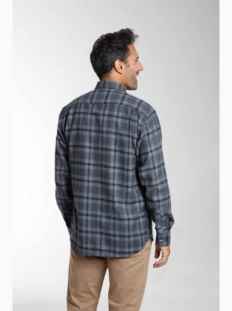 Gentleman Farmer - Chemise manches longues en coton CLAN Bleu - Kiabi