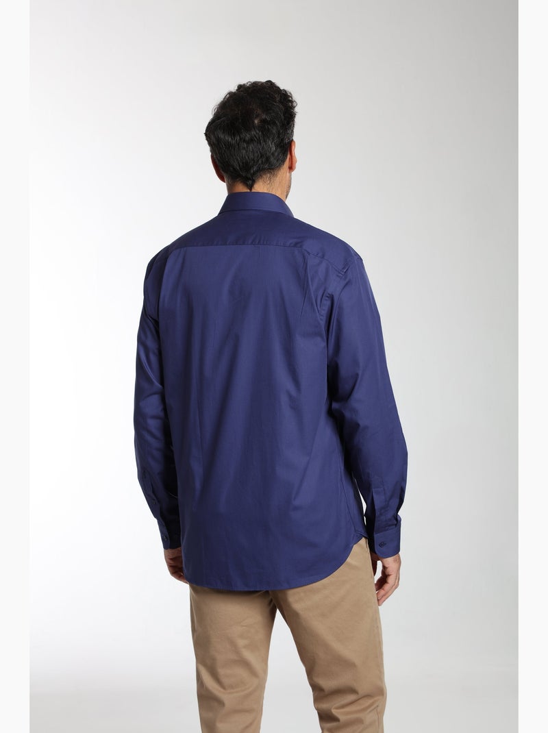Gentleman Farmer - Chemise manches longues en coton CRYS Bleu marine - Kiabi