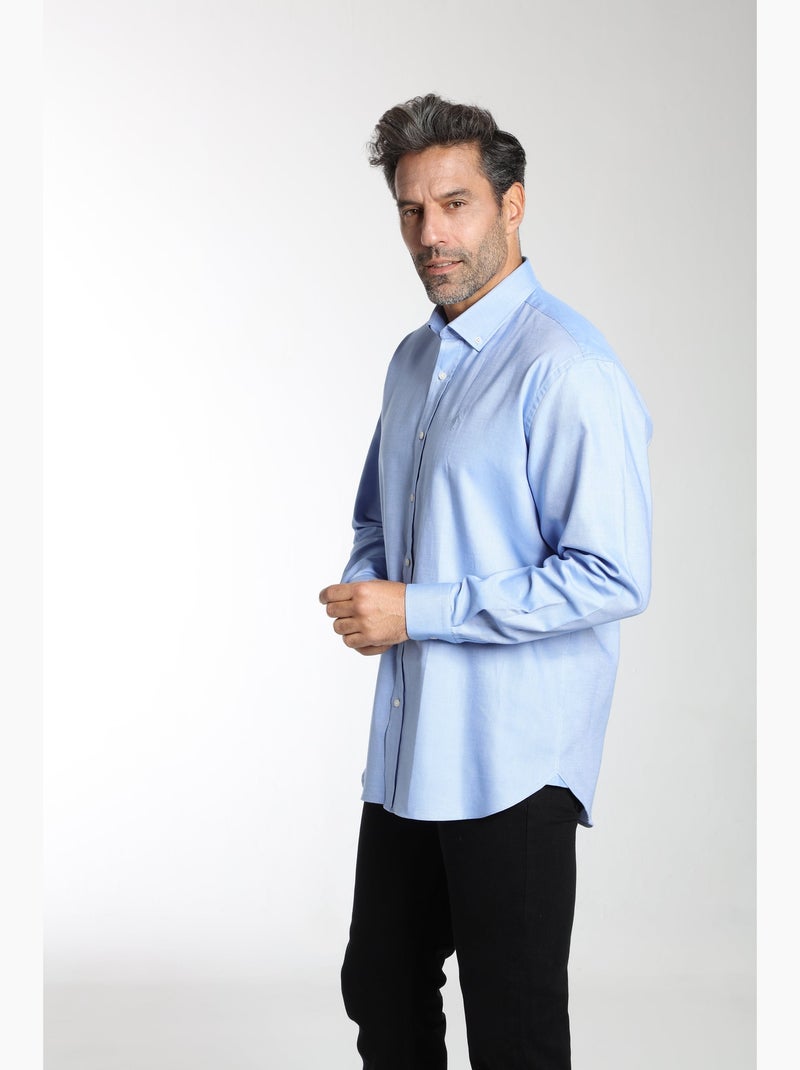 Gentleman Farmer - Chemise manches longues en coton CRYS Bleu - Kiabi