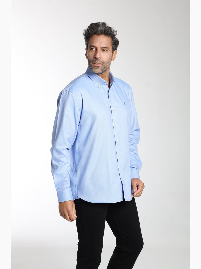 Gentleman Farmer - Chemise manches longues en coton CRYS Bleu - Kiabi