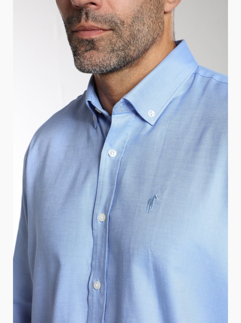 Gentleman Farmer - Chemise manches longues en coton CRYS Bleu - Kiabi