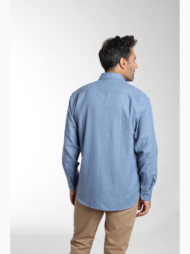 Gentleman Farmer - Chemise manches longues en coton CURE Bleu - Kiabi