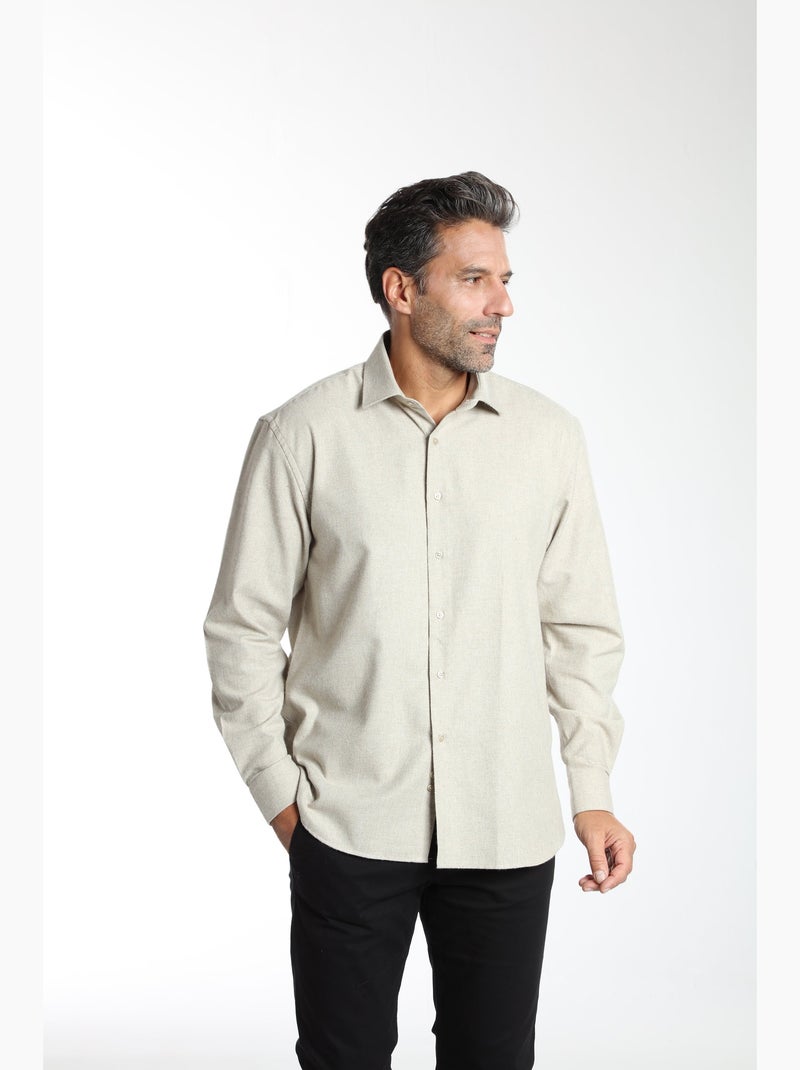 Gentleman Farmer - Chemise manches longues en coton CURE Camel - Kiabi