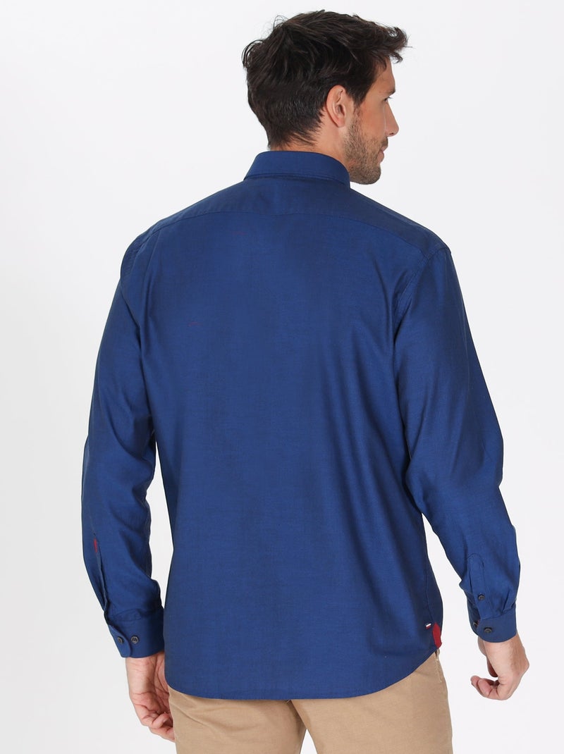 Gentleman Farmer - Chemise oxford manches longues en coton COLINS Bleu - Kiabi