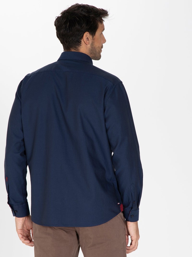 Gentleman Farmer - Chemise oxford manches longues en coton COLINS Bleu marine - Kiabi