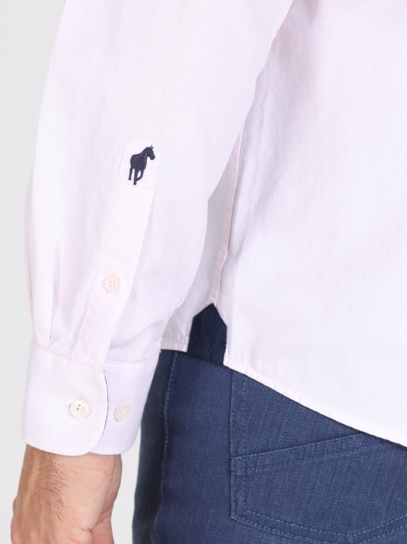 Gentleman Farmer - Chemise oxford manches longues en coton COLINS Rose - Kiabi