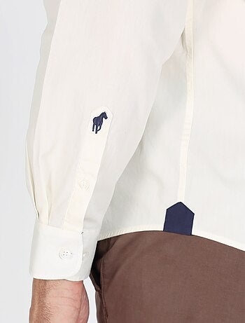 Gentleman Farmer - Chemise popeline manches longues en coton CROSBY