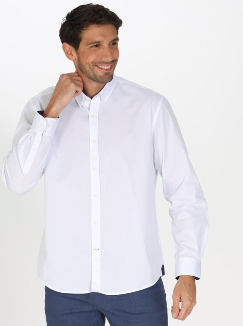 Gentleman Farmer - Chemise popeline manches longues en coton CROSBY - Kiabi