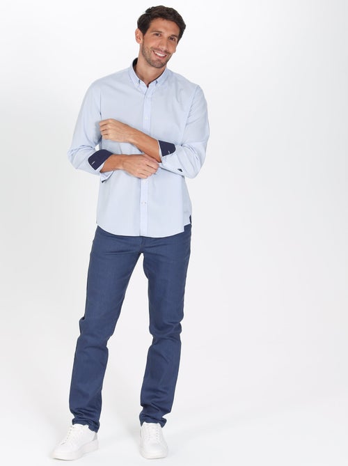 Gentleman Farmer - Chemise popeline manches longues en coton CROSBY - Kiabi