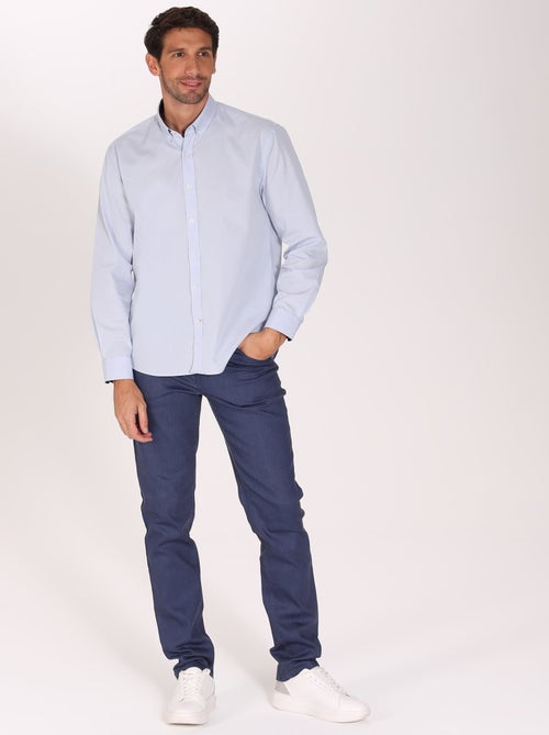 Gentleman Farmer - Chemise popeline manches longues en coton CROSBY - Kiabi