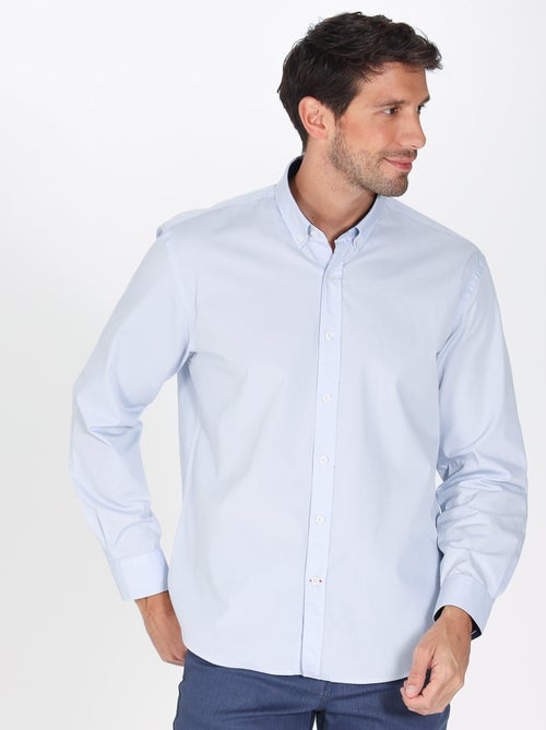 Gentleman Farmer - Chemise popeline manches longues en coton CROSBY - Kiabi