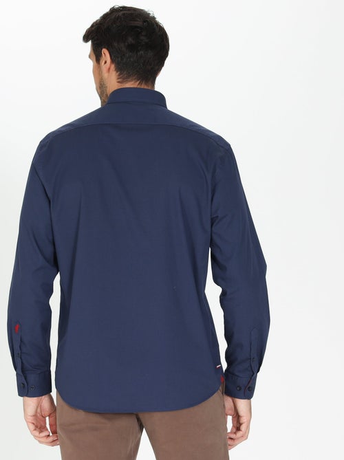 Gentleman Farmer - Chemise popeline manches longues en coton CROSBY - Kiabi