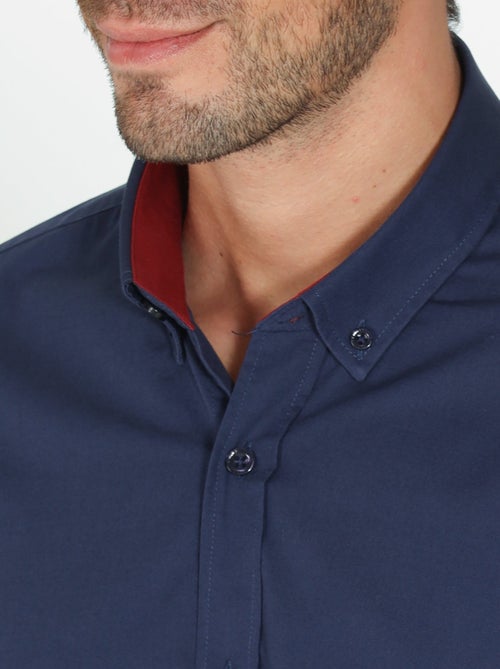 Gentleman Farmer - Chemise popeline manches longues en coton CROSBY - Kiabi