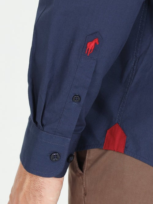 Gentleman Farmer - Chemise popeline manches longues en coton CROSBY - Kiabi
