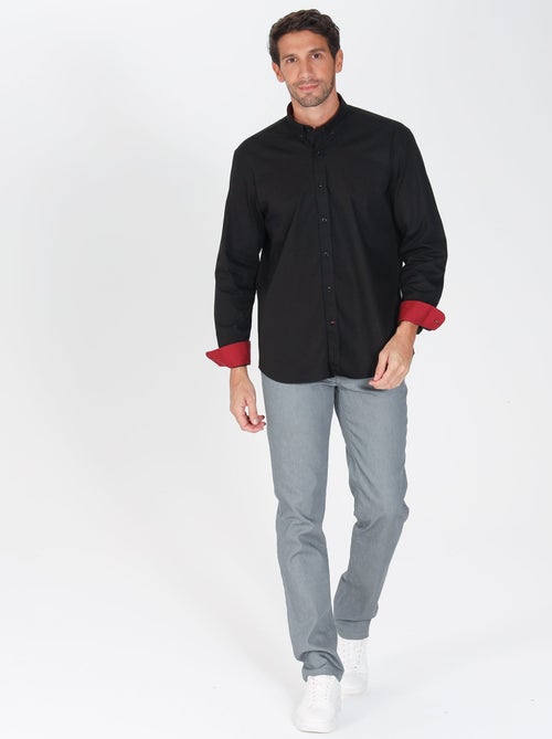 Gentleman Farmer - Chemise popeline manches longues en coton CROSBY - Kiabi