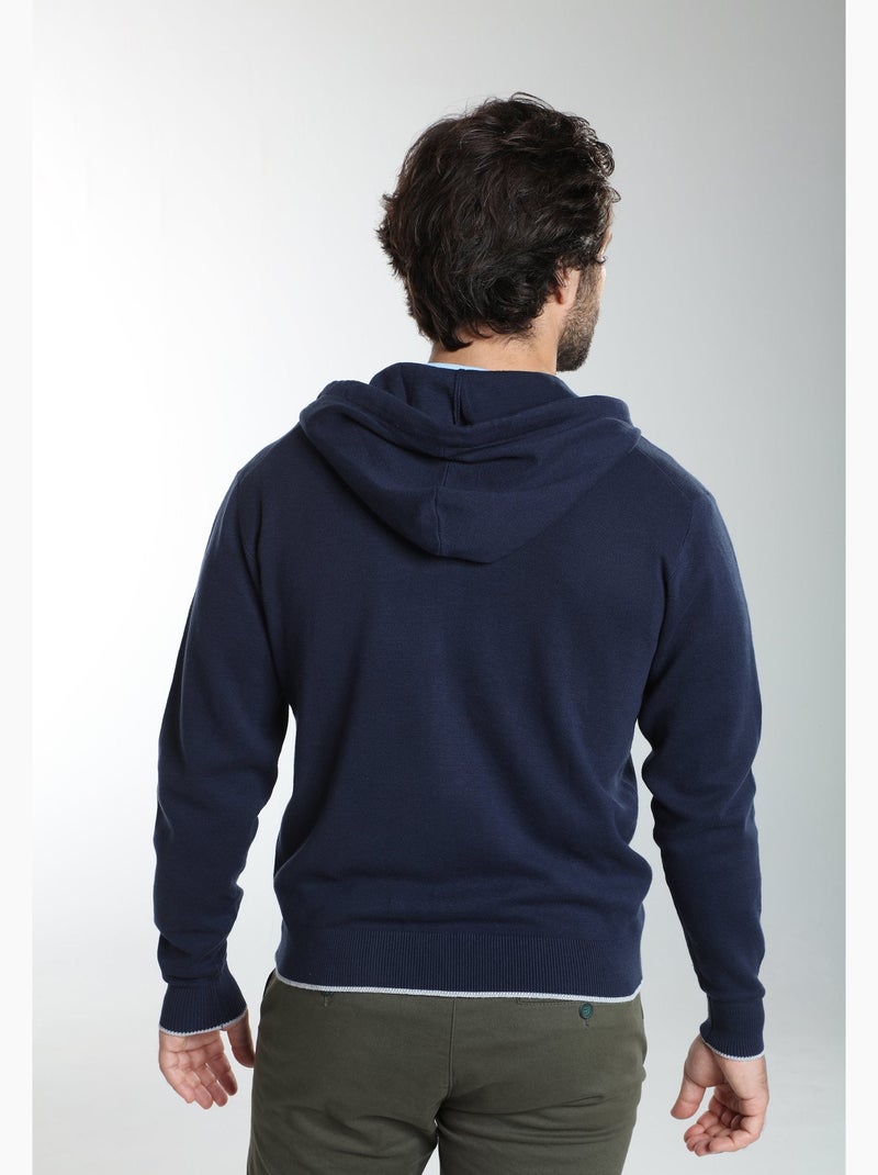 Gentleman farmer - gilet manches longues coton michel Bleu marine - Kiabi