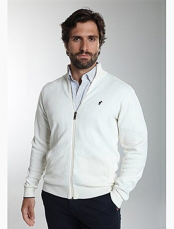 Gentleman farmer - gilet manches longues coton morgan