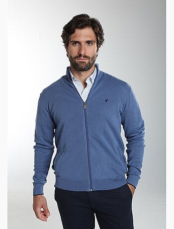 Gentleman farmer - gilet manches longues coton morgan