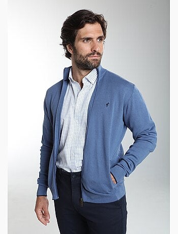 Gentleman farmer - gilet manches longues coton morgan