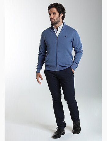 Gentleman farmer - gilet manches longues coton morgan