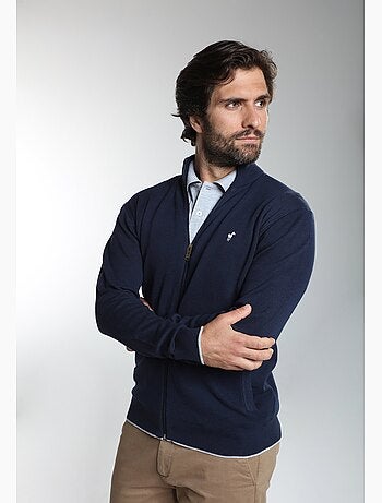 Gentleman farmer - gilet manches longues coton morgan