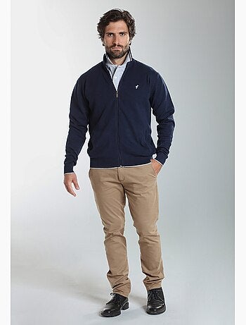 Gentleman farmer - gilet manches longues coton morgan