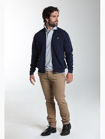 Gentleman farmer - gilet manches longues coton morgan