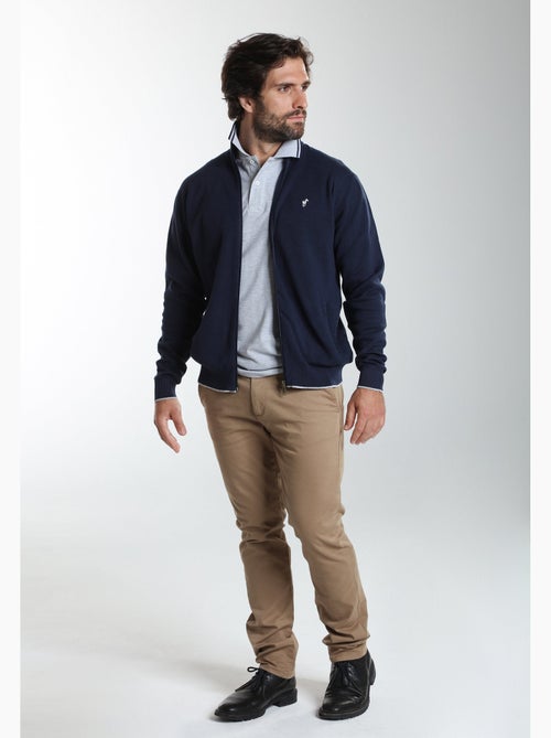 Gentleman farmer - gilet manches longues coton morgan - Kiabi Gentleman farmer - gilet manches longues coton morgan - Kiabi