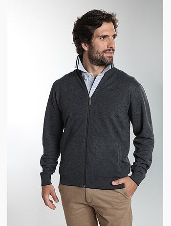 Gentleman farmer - gilet manches longues coton morgan