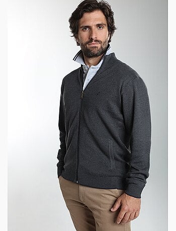 Gentleman farmer - gilet manches longues coton morgan