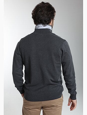 Gentleman farmer - gilet manches longues coton morgan
