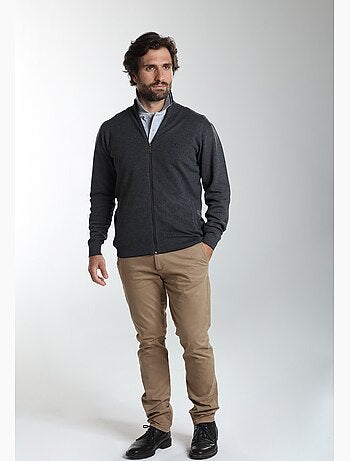 Gentleman farmer - gilet manches longues coton morgan