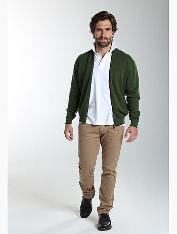 Gentleman farmer - gilet manches longues coton morgan