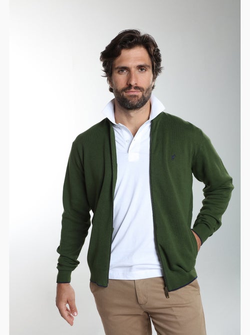 Gentleman farmer - gilet manches longues coton morgan - Kiabi Gentleman farmer - gilet manches longues coton morgan - Kiabi