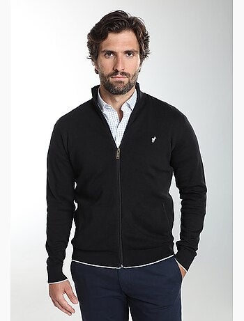 Gentleman farmer - gilet manches longues coton morgan
