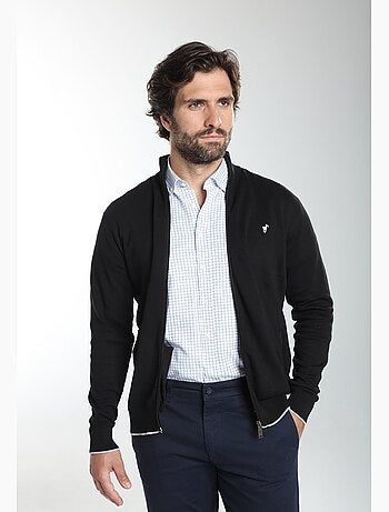 Gentleman farmer - gilet manches longues coton morgan