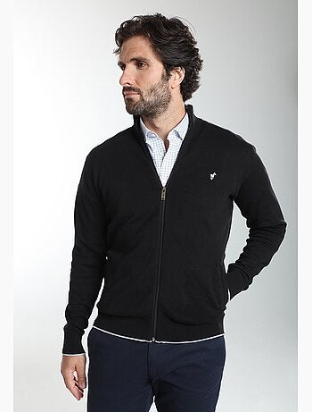 Gentleman farmer - gilet manches longues coton morgan