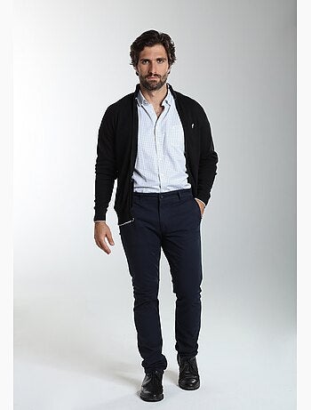 Gentleman farmer - gilet manches longues coton morgan